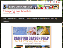 Tablet Screenshot of campingforfoodies.com